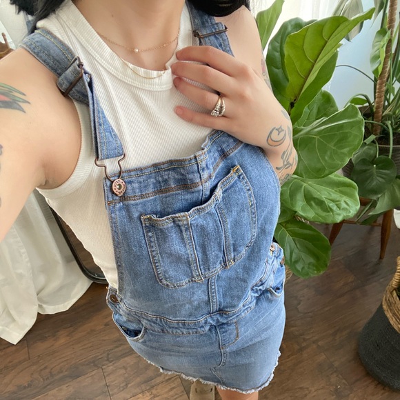 Lucky Brand Dresses & Skirts - Vintage Y2K lucky brand denim overall dress size XL